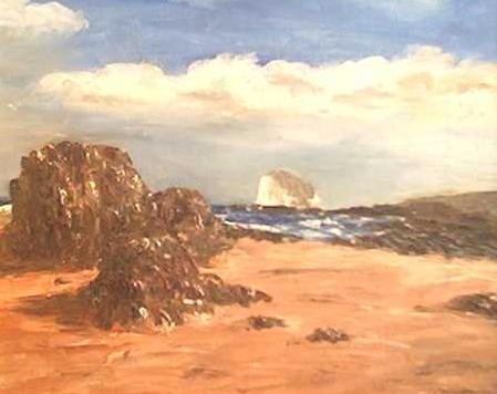 North Berwick East Beach and the Bass Rock by Tom Davidson
